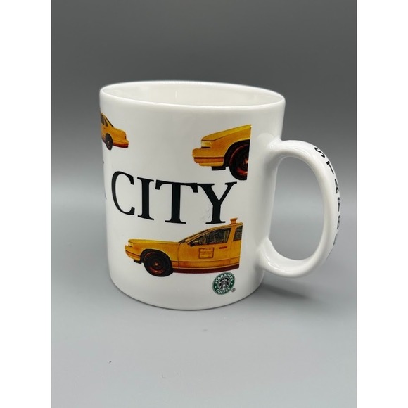 New York City Starbucks Coffee Large Mug 2001 Taxi Cabs Barista Series Cup B90 - Picture 4 of 10